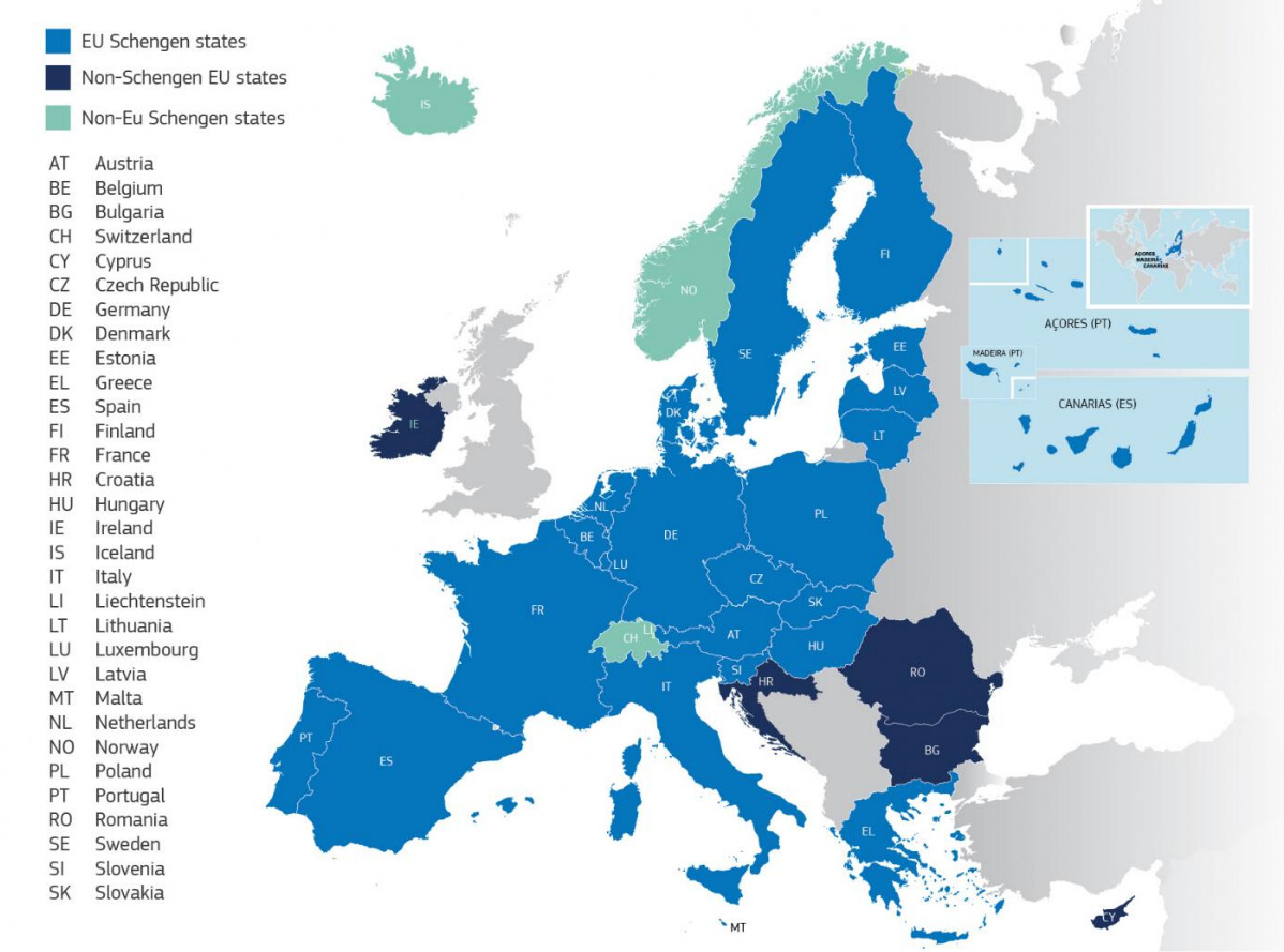 Schengen countries